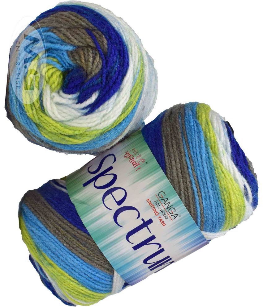     			Spectrum Mavi (300 gm)  Wool Ball Hand knitting wool / Art Craft soft fingering crochet hook yarn, needle knitting , With Needle.- N OB