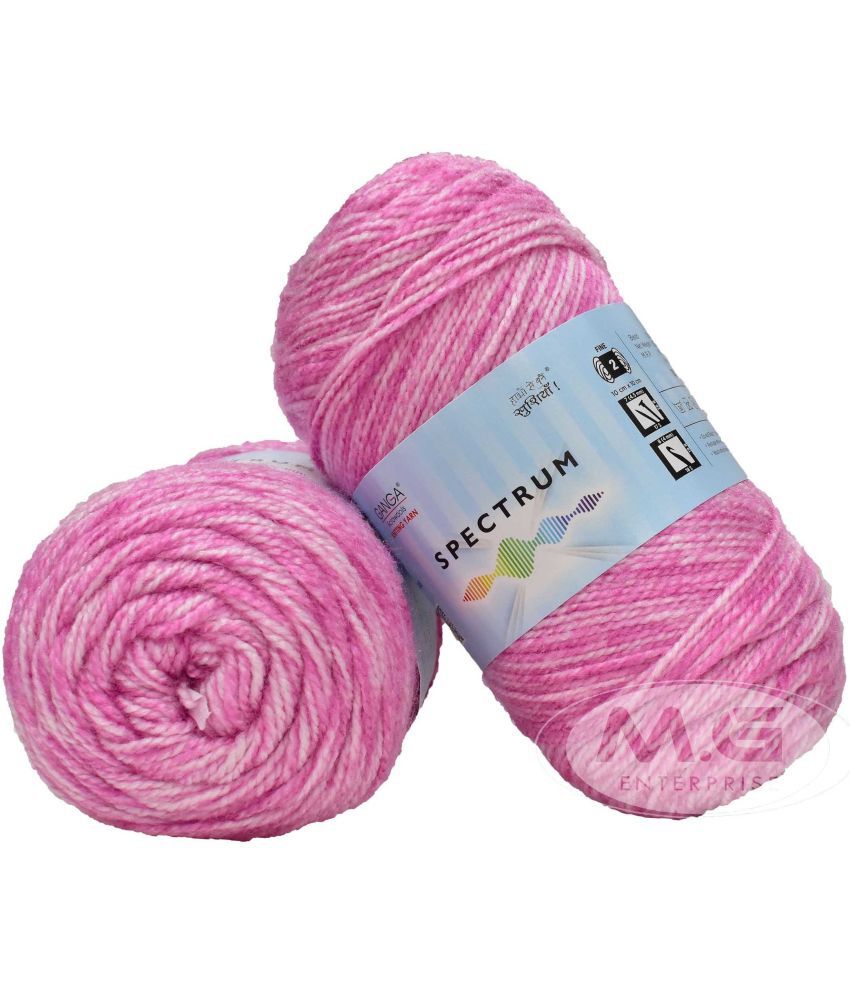     			Spectrum Pink Mix (400 gm)  Wool Ball Hand knitting wool / Art Craft soft fingering crochet hook yarn, needle knitting yarn thread dyed. with Needl I SM-X SM-Y SM-ZB