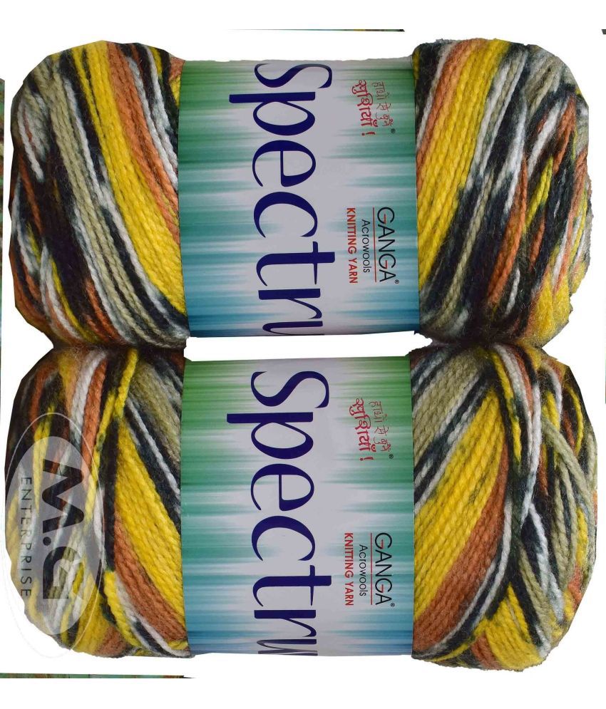     			Spectrum Ugadi (300 gm) Wool Ball Hand knitting wool / Art Craft soft fingering crochet hook yarn, needle knitting , With Needle.-M