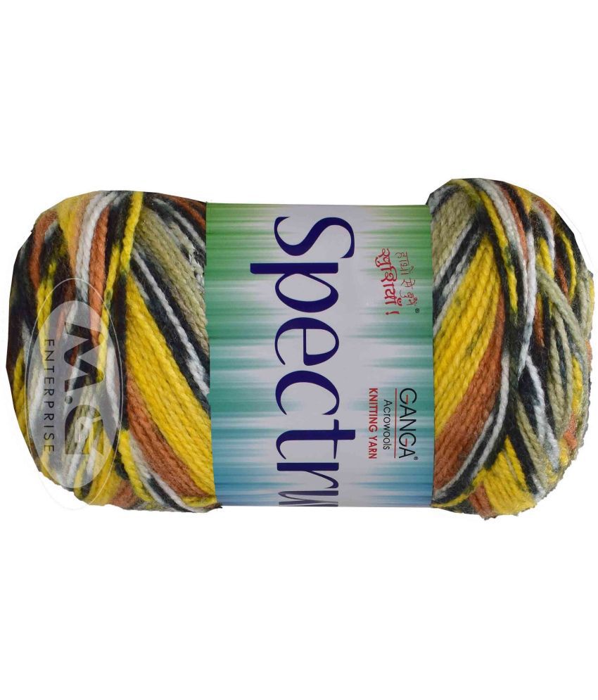     			Spectrum Ugadi (300 gm)  Wool Ball Hand knitting wool / Art Craft soft fingering crochet hook yarn, needle knitting , With Needle.- B CD