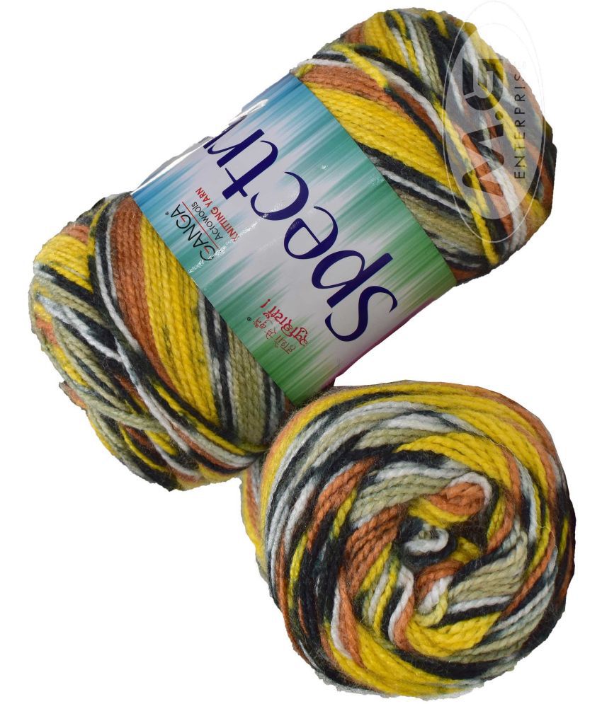     			Spectrum Ugadi (500 gm) Wool Ball Hand knitting wool / Art Craft soft fingering crochet hook yarn, needle knitting , With Needle.-J