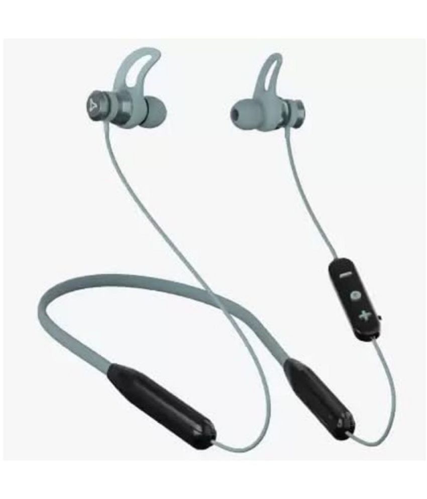     			Syska SYSKA NB072 Type C Bluetooth Neckband In Ear 40 Hours Playback Powerfull bass IPX4(Splash & Sweat Proof) Gray