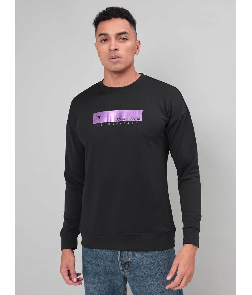     			Technosport BLACK Polyester Men's Running Sweatshirt ( Pack of 1 )