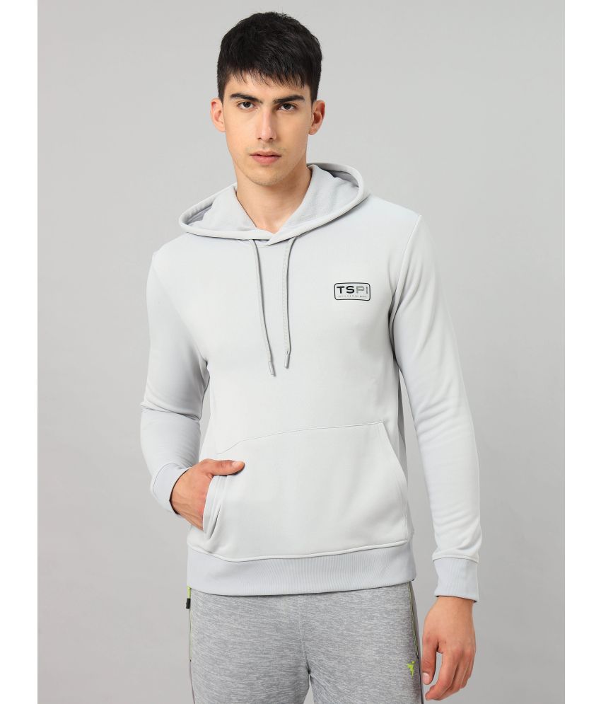     			Technosport Light Grey Polyester Men's Running Sweatshirt ( Pack of 1 )