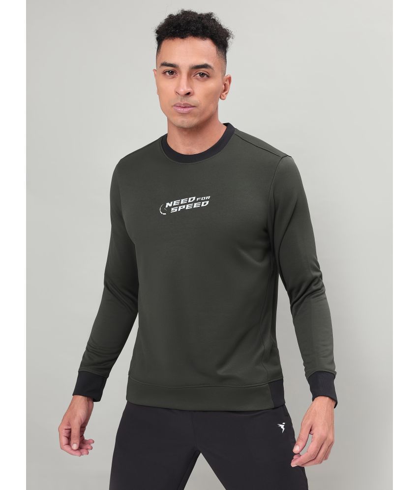     			Technosport Olive Polyester Men's Running Sweatshirt ( Pack of 1 )