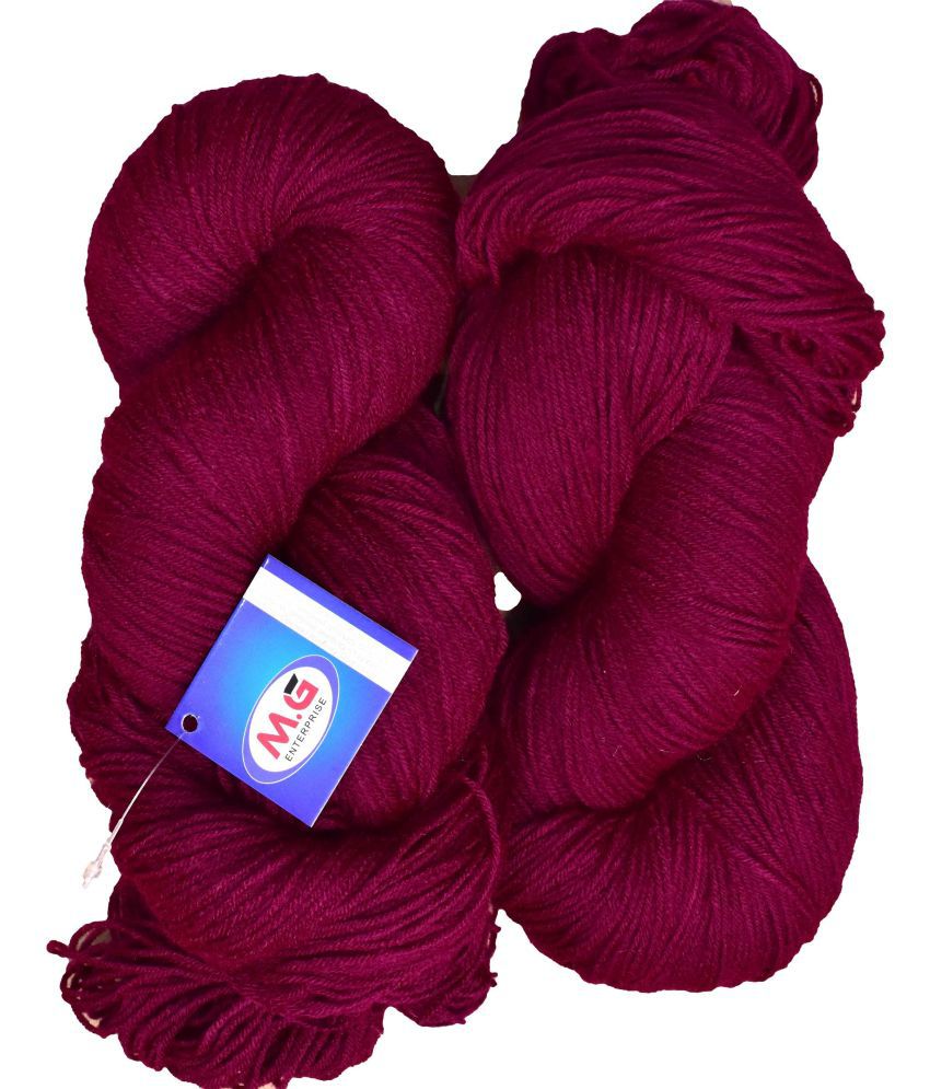     			Tin Tin Magenta (300 gm)  Wool Hank Hand knitting wool / Art Craft soft fingering crochet hook yarn, needle knitting yarn thread dye Y ZE