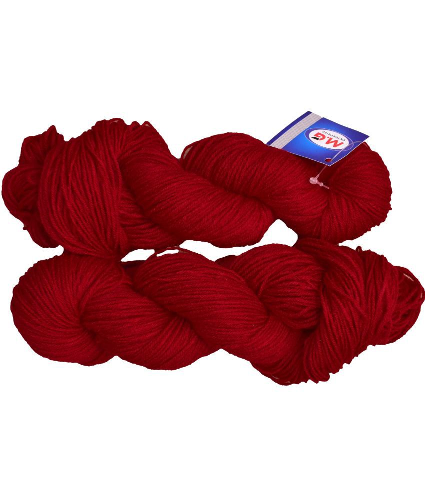    			Tin Tin Red (200 gm)  Wool Hank Hand knitting wool / Art Craft soft fingering crochet hook yarn, needle knitting yarn thread dye J KF