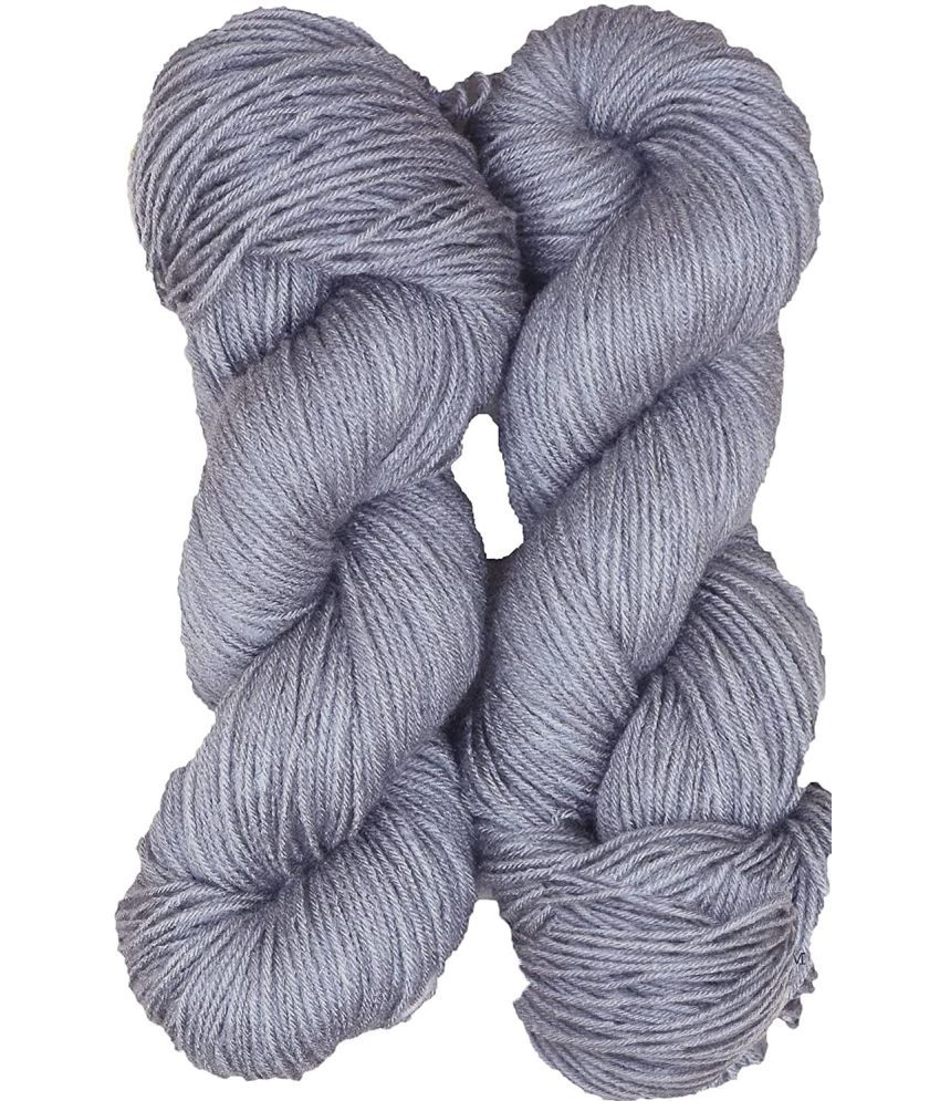     			Tin Tin Steel Grey (400 gm)  Wool Hank Hand knitting wool / Art Craft soft fingering crochet hook yarn, needle knitting yarn thread dye A BG