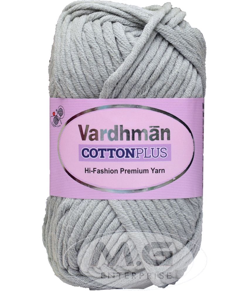     			VARDHMAN Cotton Plus 16-ply  Steel Grey 200 gms 51% Cotton, dyed- Art-AFEC