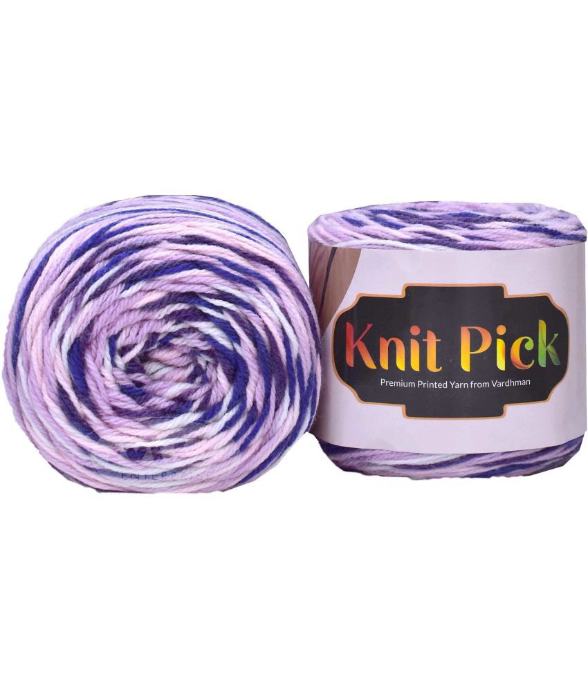     			Vardhman Knit Pick K/K Purple mix (300 gm)  wool ART - ACCD