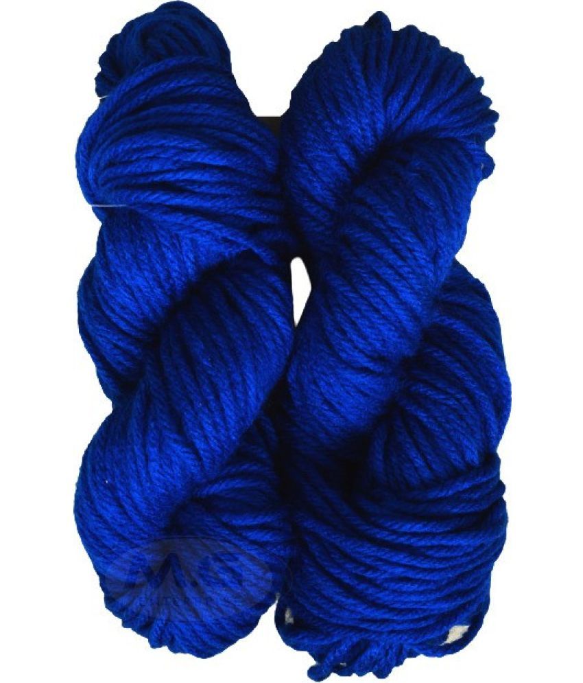     			Vardhman Knitting Yarn Thick Chunky Wool, Royal 400 gm M-G