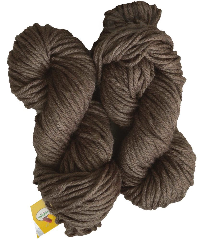     			Vardhman Knitting Yarn Thick Chunky Wool, Brown 300 gm K_K ART- CJI