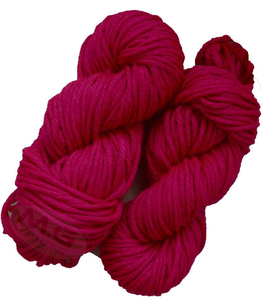     			Vardhman Knitting Yarn Thick Chunky Wool, Magenta 400 gm K_K ART- CAB