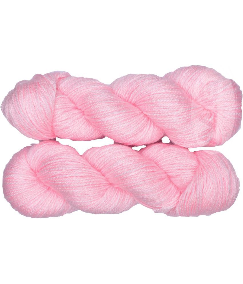     			Vardhman Rabit Excel Pink (300 gm)  Wool Hank Hand knitting wool Art-FDE