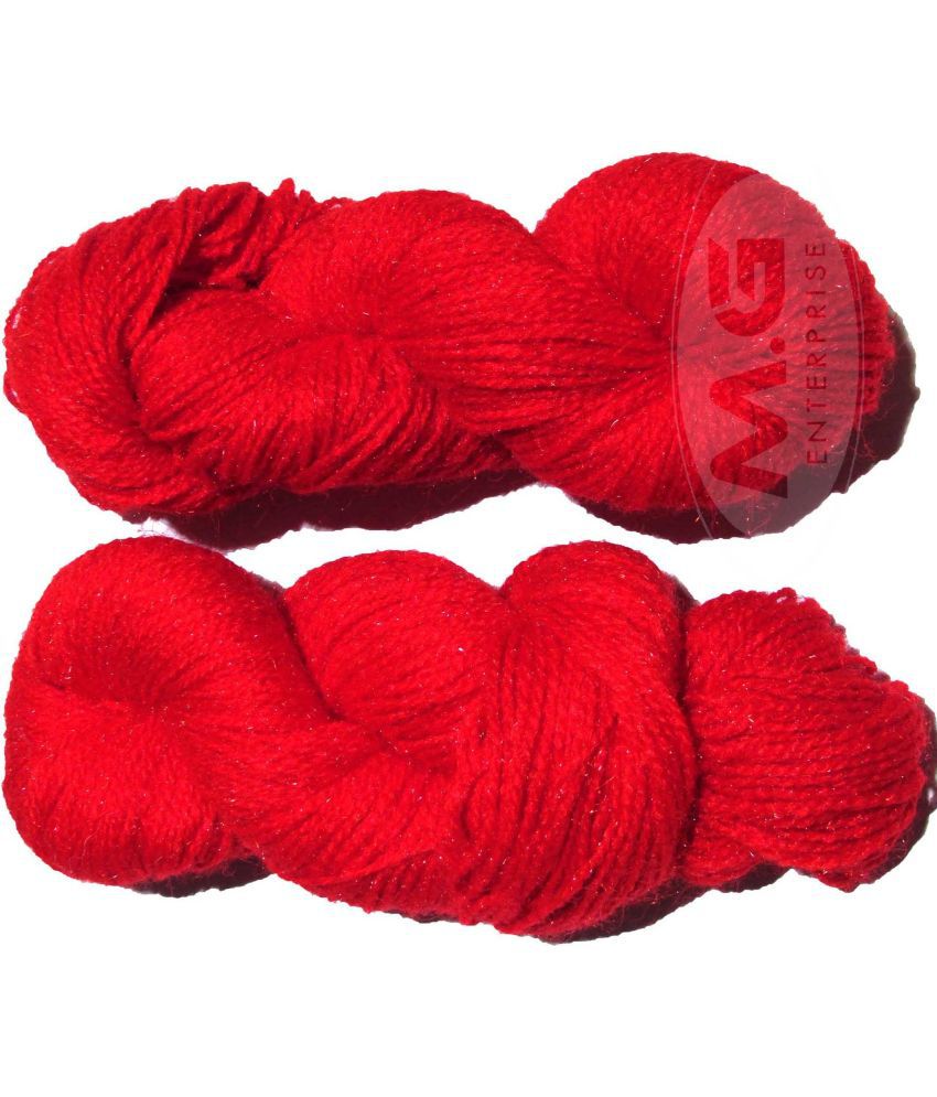     			Vardhman Rabit Excel Red (300 gm)  Wool Hank Hand knitting wool Art-FEB