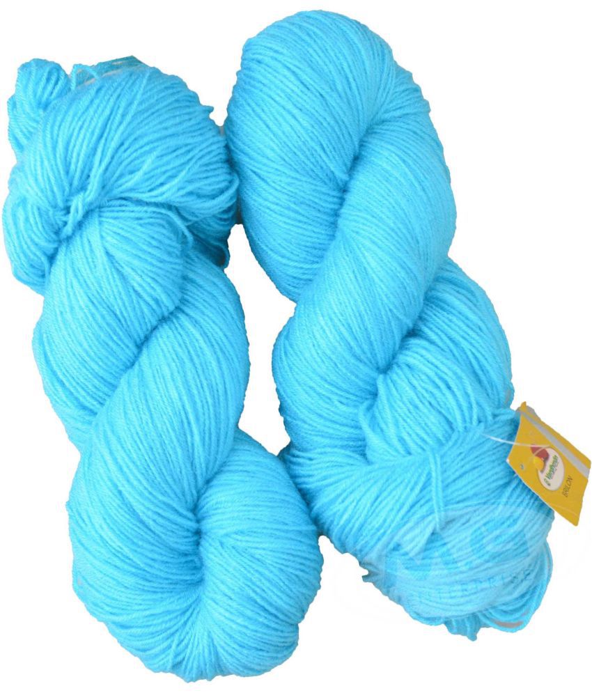     			Vardhman Rabit Excel Sky Blue (500 gm)  Wool Hank Hand knitting wool