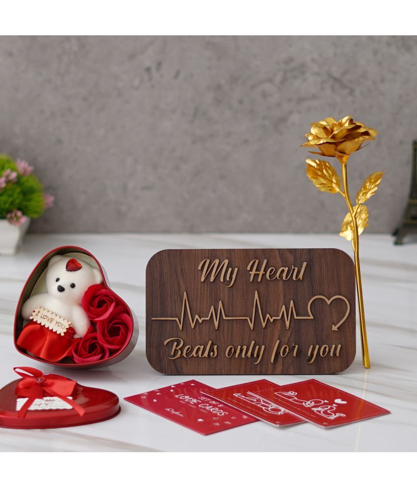     			eCraftIndia Red Paper Valentine Hamper