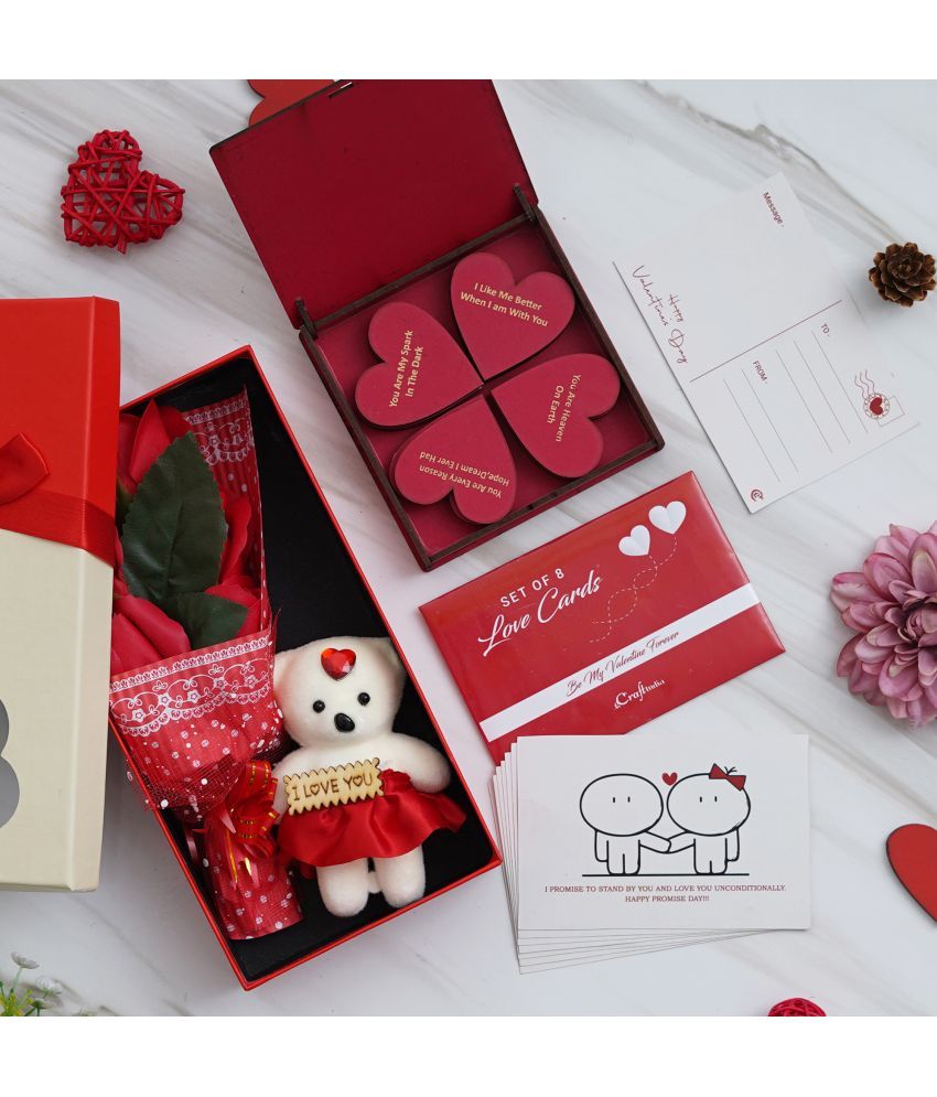     			eCraftIndia Red Paper Valentine Hamper