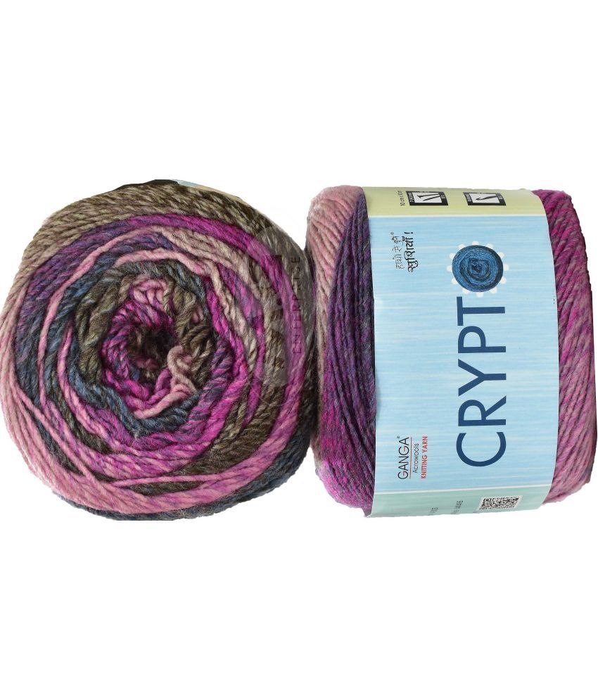     			Ganga Knitting Yarn Thick Chunky Wool, K_K Crypto Lavender 300 gm ART- ABAI