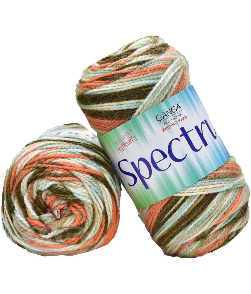     			Ganga Spectrum K_K Rowan mix (200 gm)  wool ART-HJJ