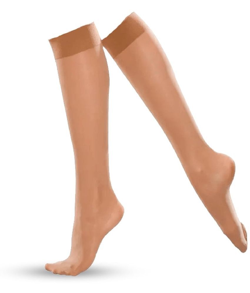     			HealthShine Medical Compression Stocking Knee Length For Men & Women XS Ankle Support (Beige)