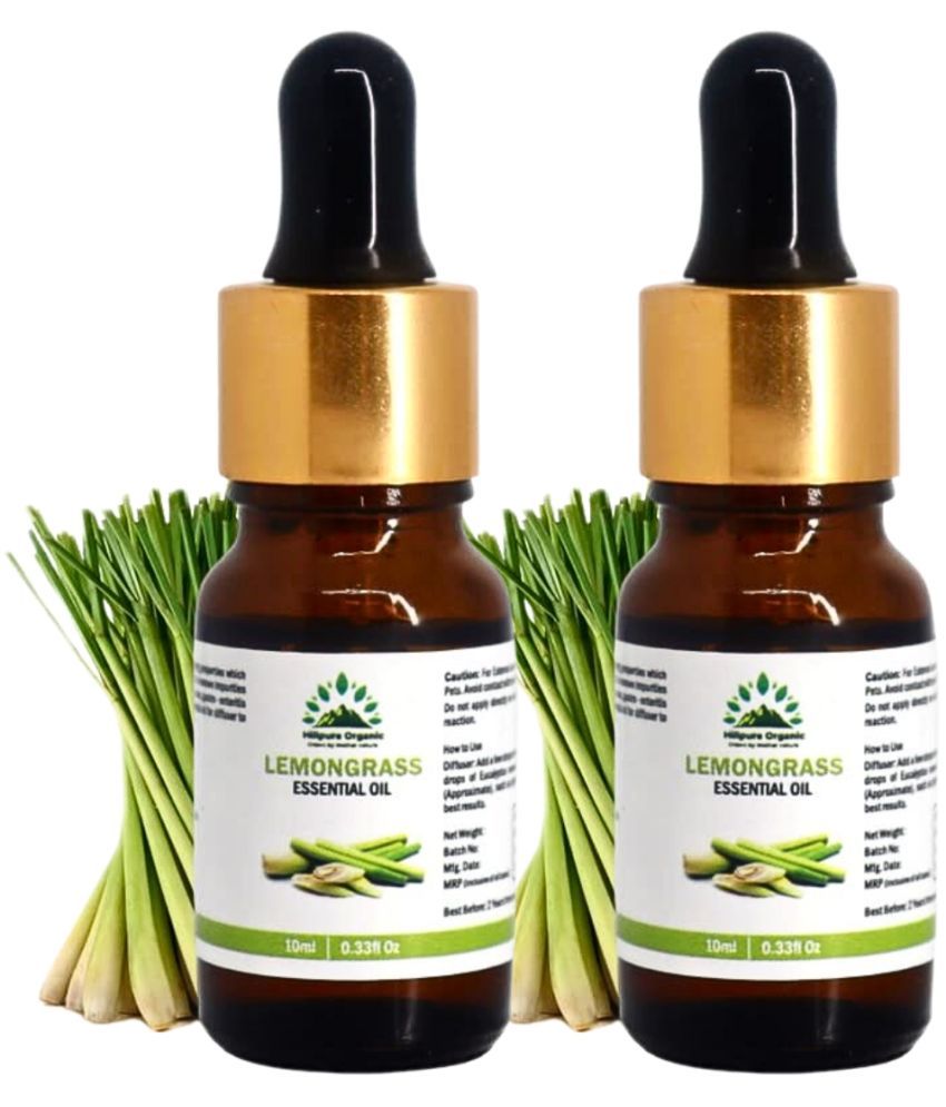     			Hillpure Organic Lemongrass Essential Oil 10 mL ( Pack of 2 )