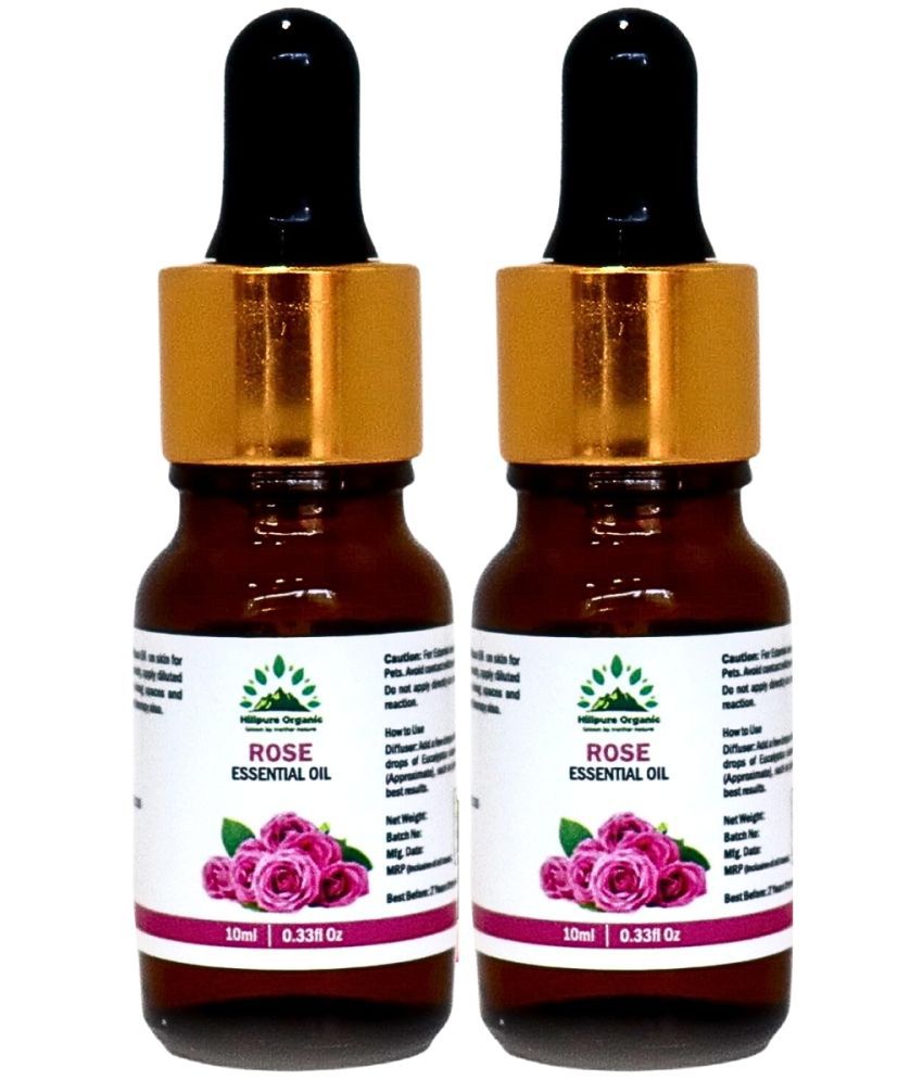     			Hillpure Organic Rose Essential Oil 10 mL ( Pack of 2 )