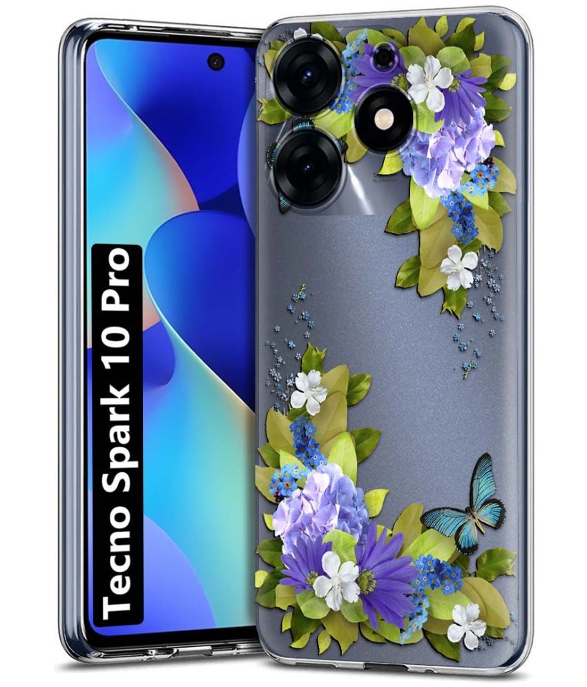     			NBOX Multicolor Printed Back Cover Silicon Compatible For Tecno Spark 10 Pro ( Pack of 1 )