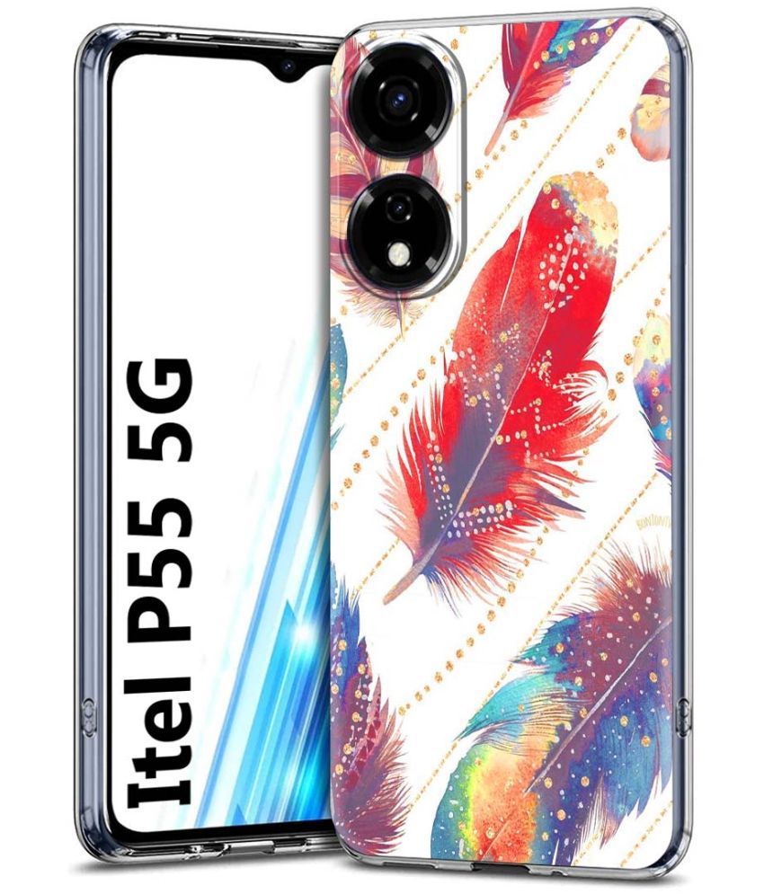     			NBOX Multicolor Printed Back Cover Silicon Compatible For Itel P55 5G ( Pack of 1 )