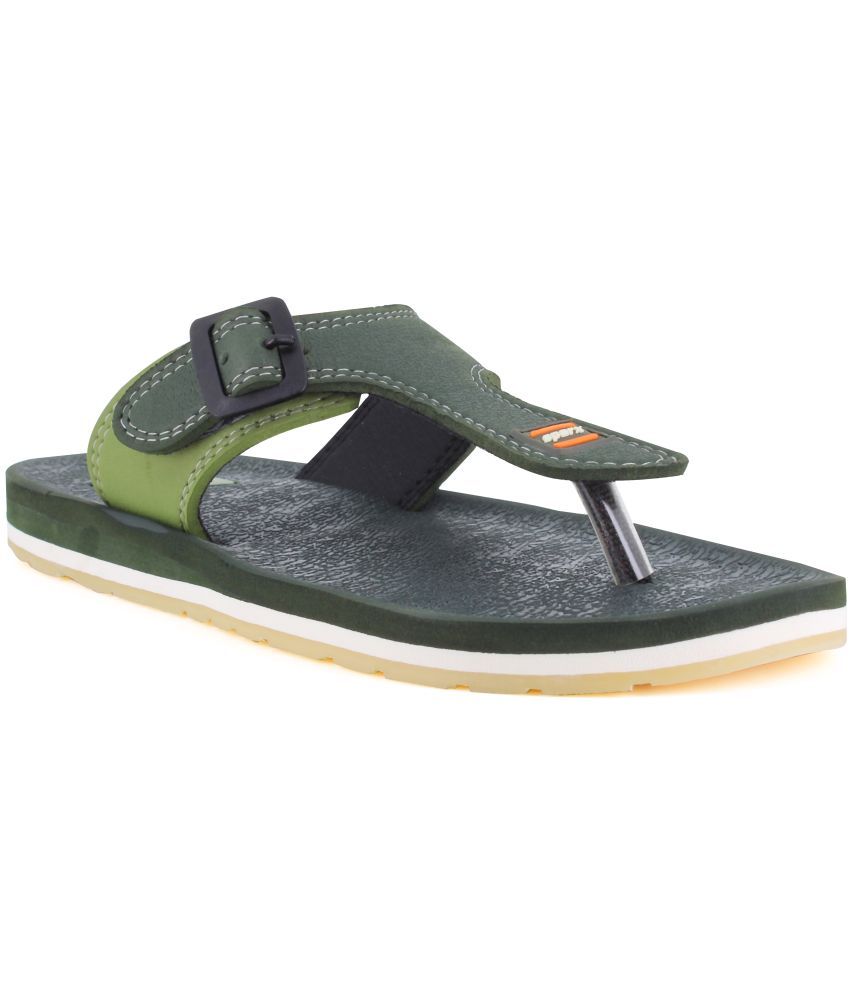     			Sparx Olive Men's Thong Flip Flop