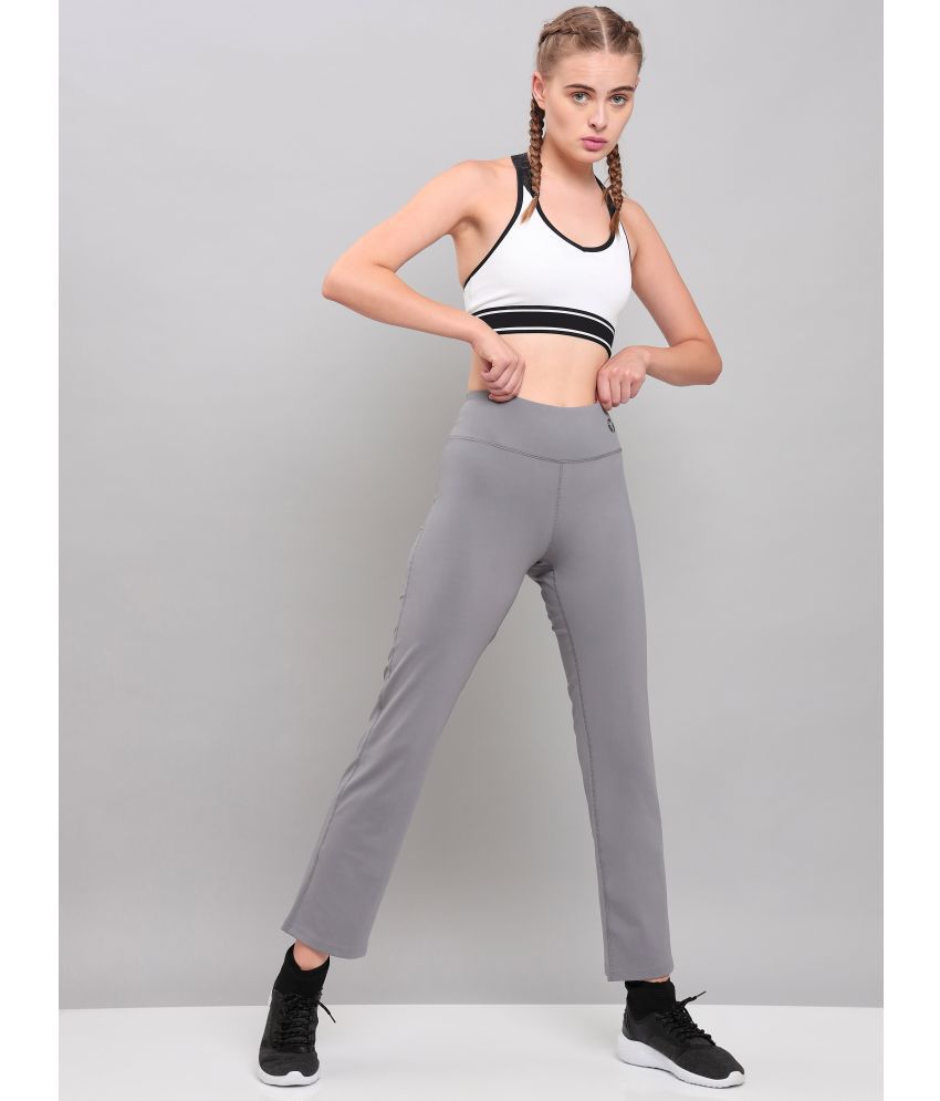    			Technosport Gray Polyester Women's Gym Trackpants ( Pack of 1 )