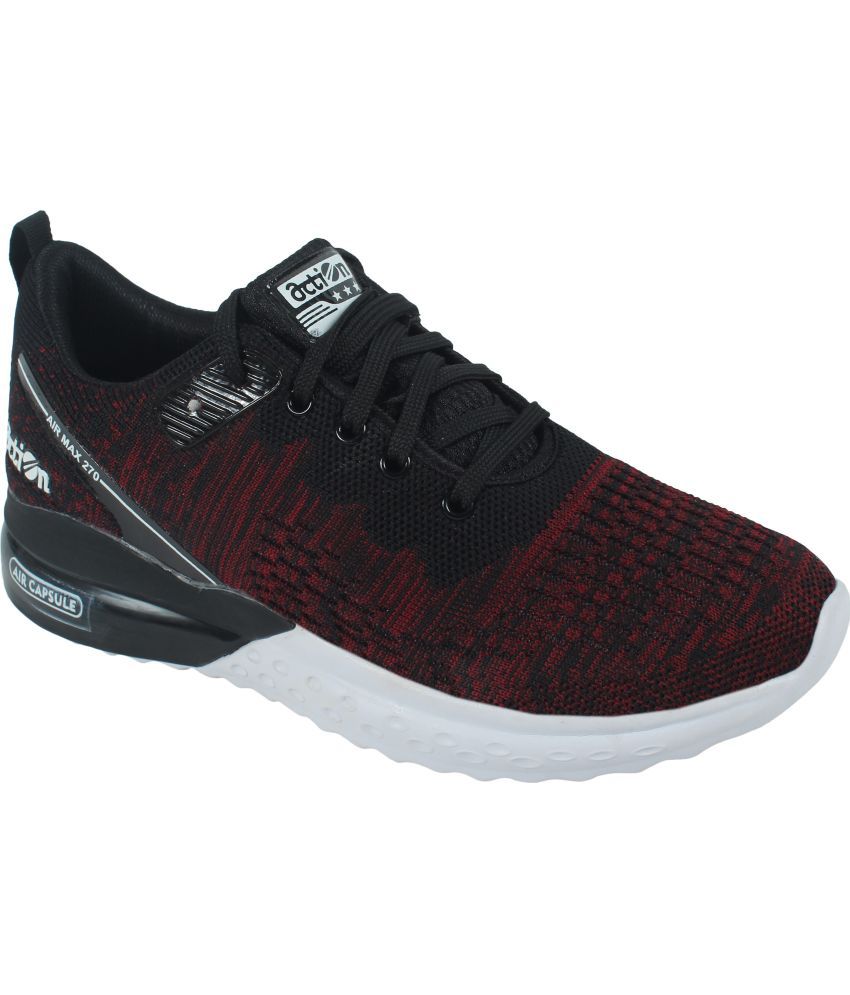     			Action Sports Shoes Red Men's Sports Running Shoes