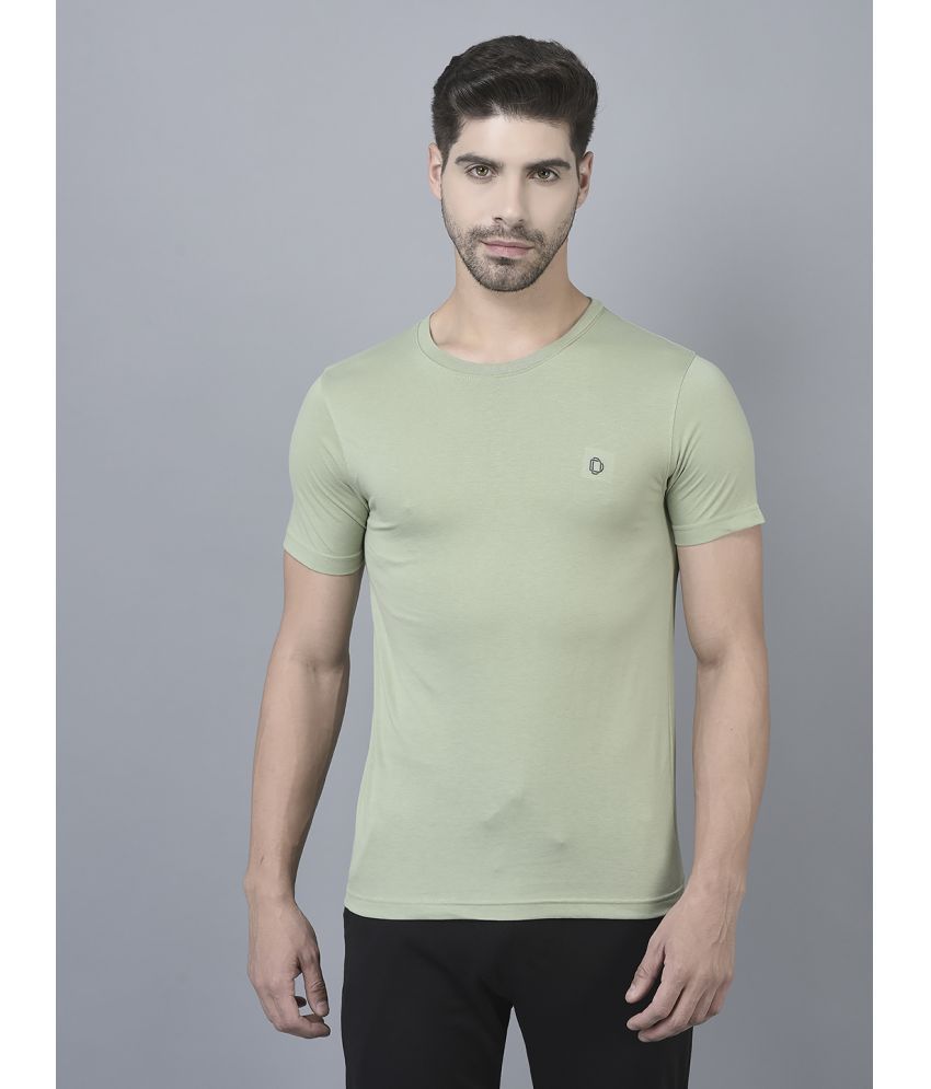     			Dollar Cotton Blend Regular Fit Solid Half Sleeves Men's T-Shirt - Silver ( Pack of 1 )