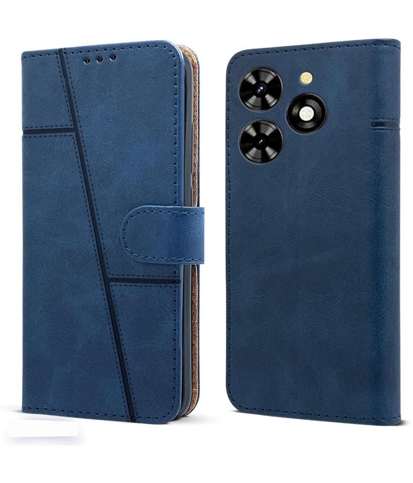     			Shining Stars Blue Flip Cover Artificial Leather Compatible For Tecno Spark Go 2024 ( Pack of 1 )