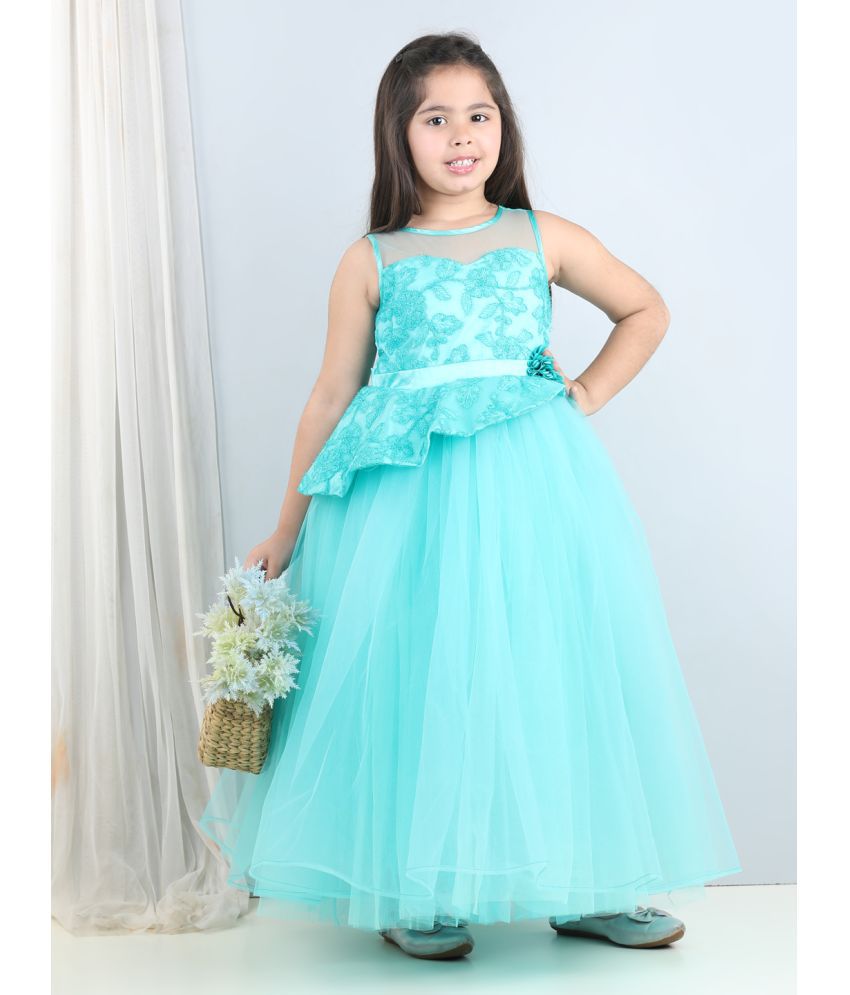     			Toy Balloon Kids Green Net Girls Gown ( Pack of 1 )