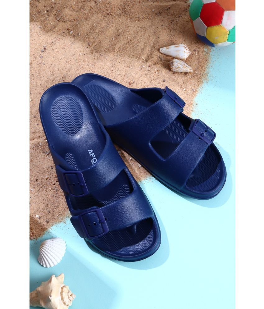     			Airson Navy Blue Men's Slide Flip Flop