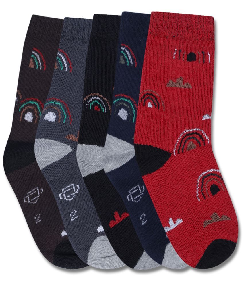     			Dollar Multicolor Cotton Blend Boy's Ankle Length Socks ( Pack of 5 )