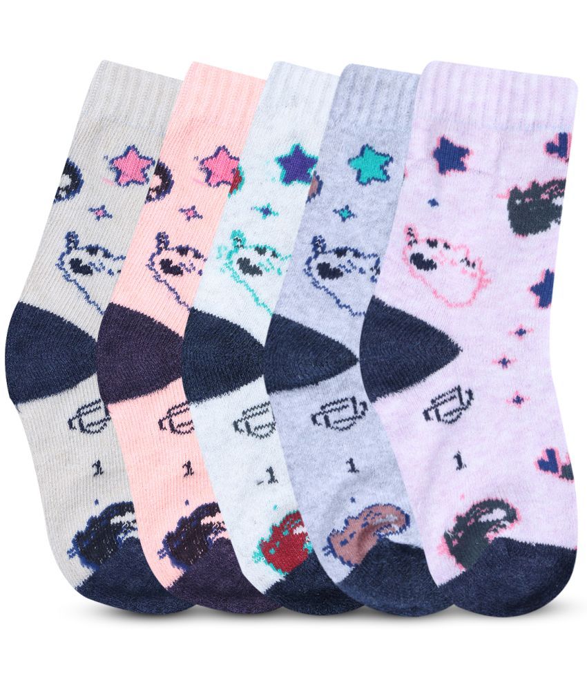     			Dollar Multicolor Cotton Blend Boy's Ankle Length Socks ( Pack of 5 )