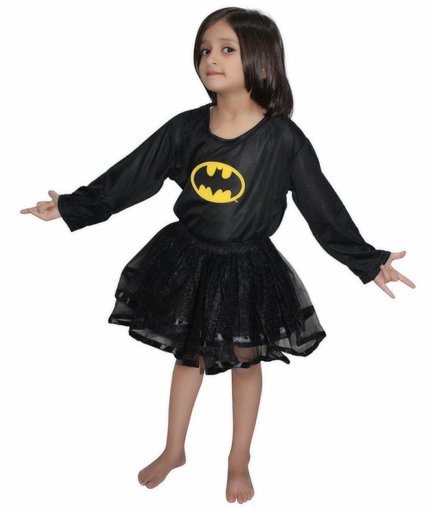     			Kaku Fancy Dresses Bat Super Hero Costume For Girls-Black, 3-4 Years, for Girls