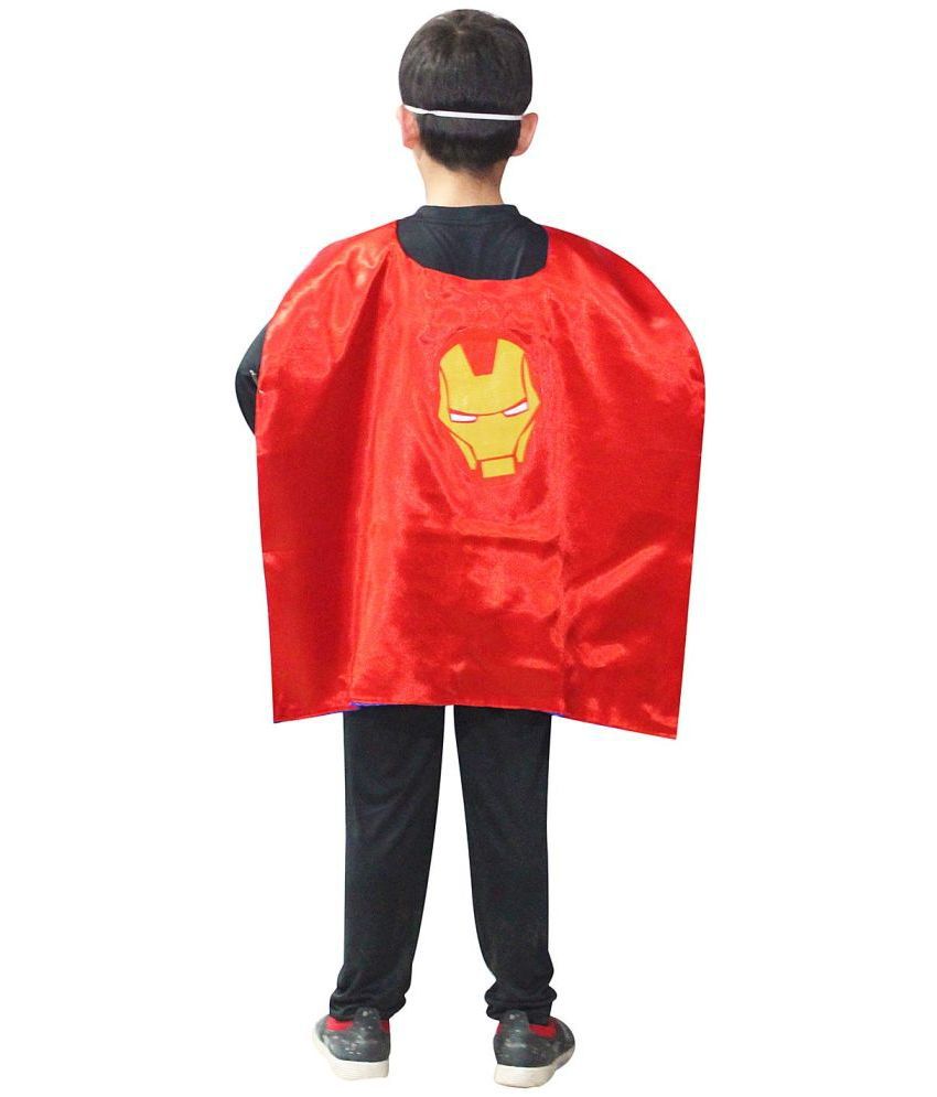     			Kaku Fancy Dresses Red Superhero Robe/California Costume/Halloween Costume -Red, Free Size, for Boys