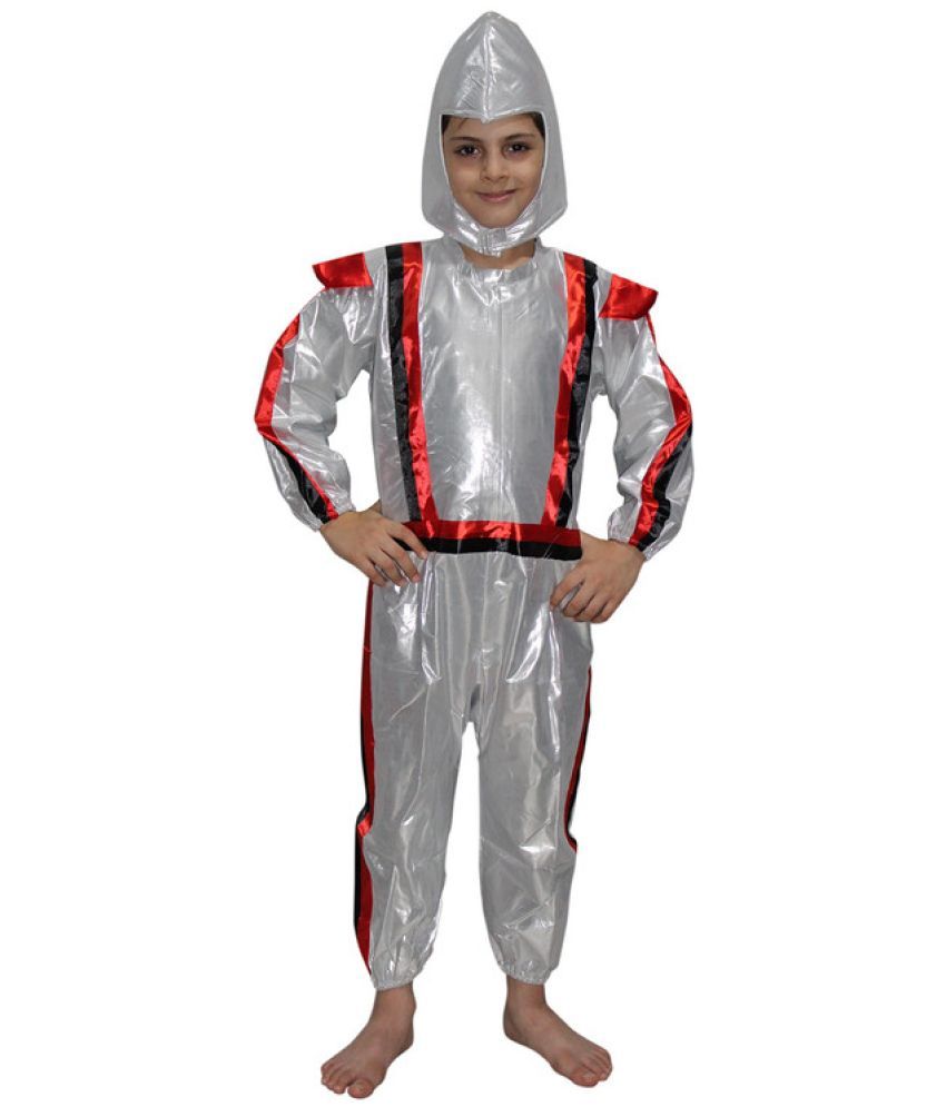     			Kaku Fancy Dresses Robot Cosplay Costume/Machine Costume -Silver & Red, 5-6 Years, For Unisex