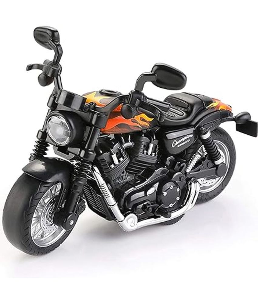     			Kidsaholic Super Bike Motor Cycle Harley  Model Replica Tiny Figure  Miniature High Details with Rubber handle & Tires HD Collection  Souvenir Diecast Body 1:14 Scale Bike