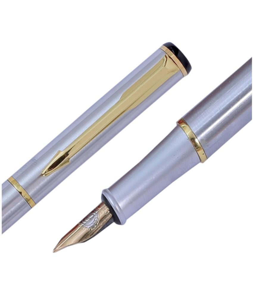     			OCULUS Silver Medium Line Fountain Pen ( Pack of 1 )