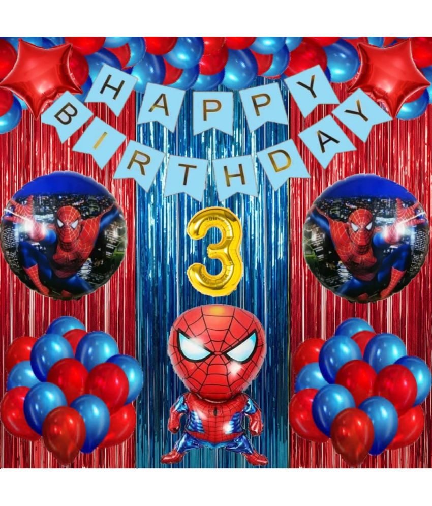     			Urban Classic 3rd Happy Birthday SpiderMan Decoration for Boys, Girls