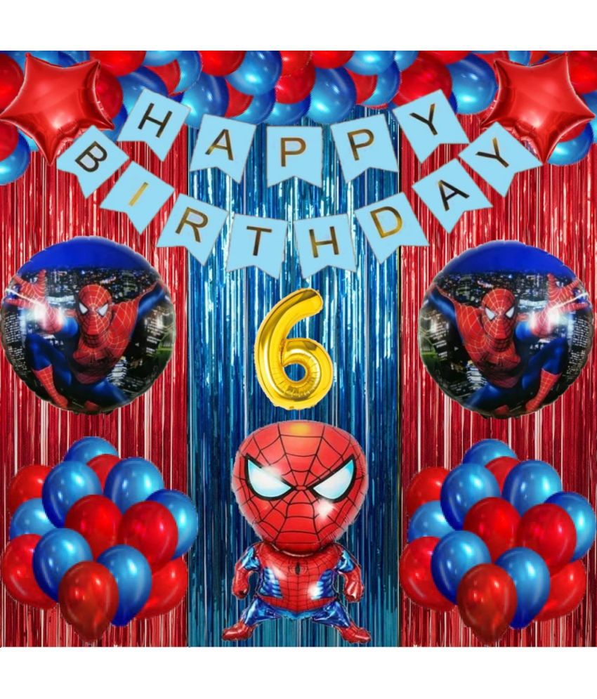     			Urban Classic 6th Happy Birthday SpiderMan Decoration for Boys, Girls
