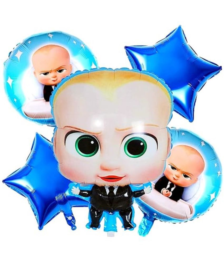     			Urban Classic BossBaby Character Theme Foil Balloon for Birthday Pack of 5 pieces.