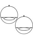 TrustBasket Wall Mount Round Flower Pot Stand - Set of 2