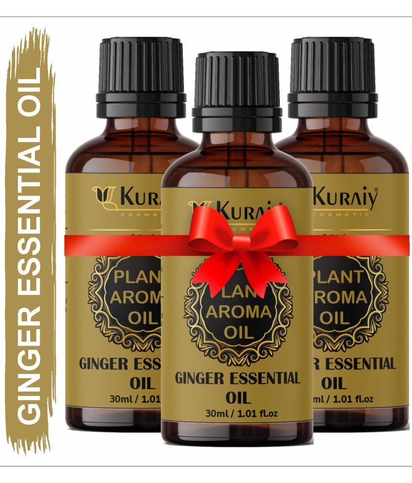     			KURAIY Pure Ginger Essential Oil 30ml,Weight Loss Oil Pack of 3