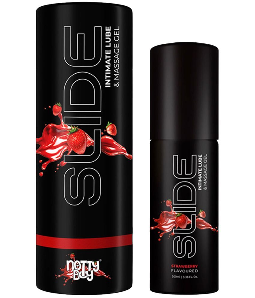     			NottyBoy Slide Strawberry Flavoured Water Based Lube and Message Gel - 100ml