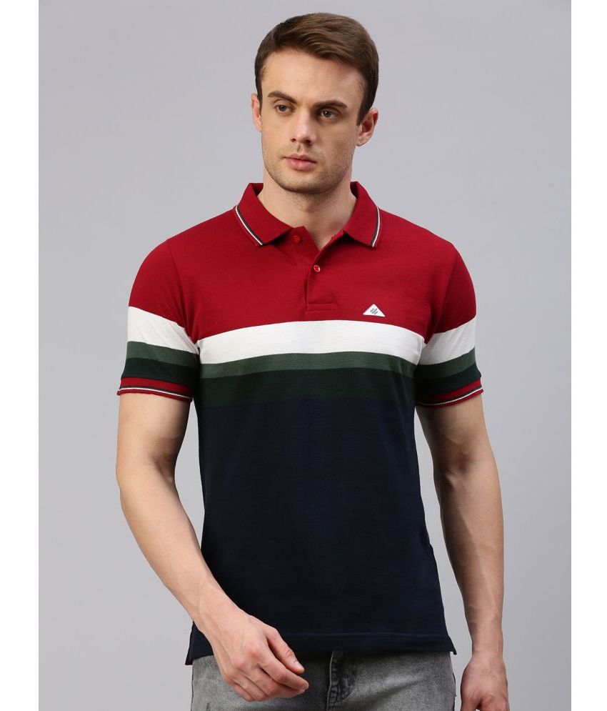     			ONN Cotton Regular Fit Colorblock Half Sleeves Men's Polo T Shirt - Maroon ( Pack of 1 )